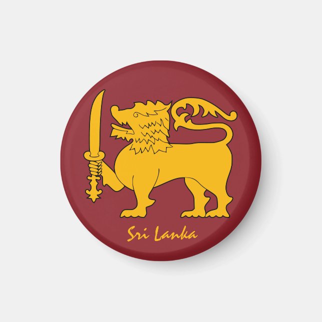 Aimant Drapeau du Sri Lanka et Sri Lanka - Voyages/sports (Devant)