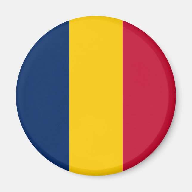 Aimant Drapeau du Tchad patriotique (Devant)