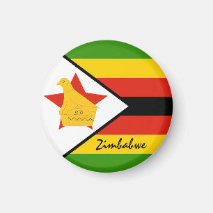 Aimant Drapeau du Zimbabwe & Afrique - fans de voyages/sp