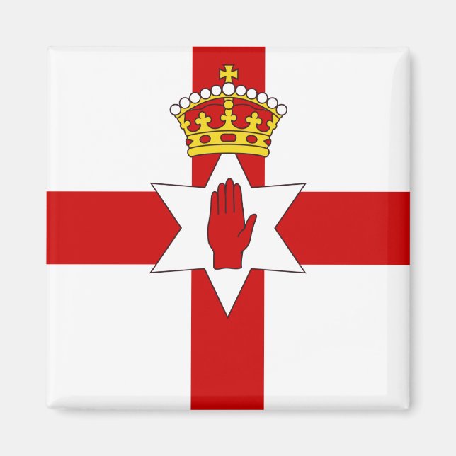 Aimant Drapeau d'ulster d'Irlande du Nord (Devant)