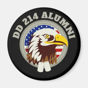 Aimant Drapeau Eagle Emblem USA   DD 214