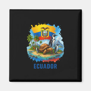 Aimant Drapeau équatorien Équateur Îles Galapagos Vacance