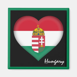Aimant Drapeau et Coeur hongrois, Vacances Hongrie /sport