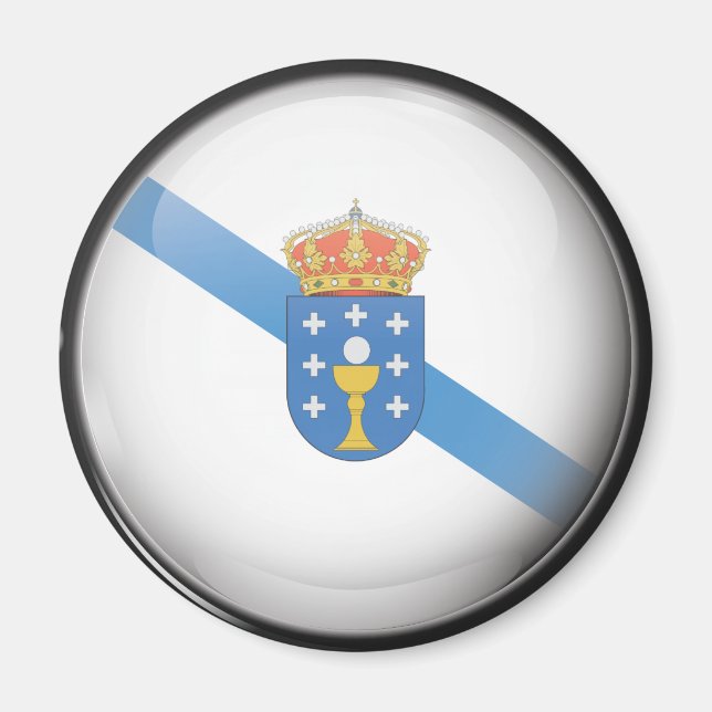 Aimant Drapeau et escudo de la Galice (Devant)