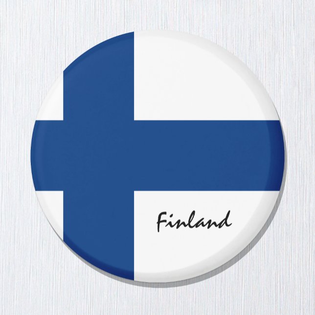 Aimant Drapeau finlandais & vacances finlandaises, fans d (Créateur téléchargé)