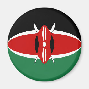 Aimant drapeau fish-eye Kenya