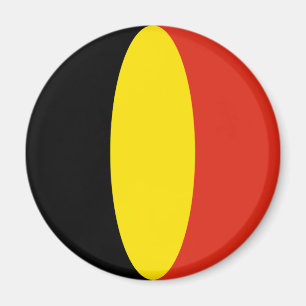 Aimant Drapeau Fisheye de Belgique