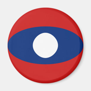 Aimant drapeau fisheye du Laos