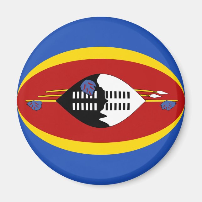 Aimant Drapeau Fisheye Eswatini (Devant)