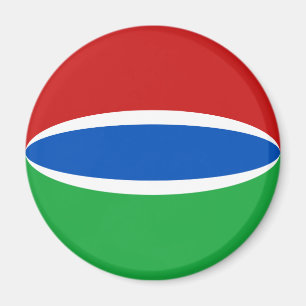 Aimant drapeau fisheye Gambie
