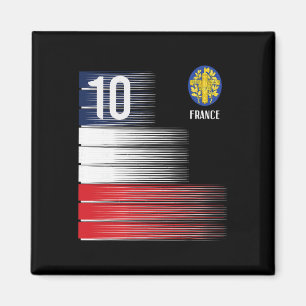 Aimant Drapeau France Numéro 10 Football Français Hommes