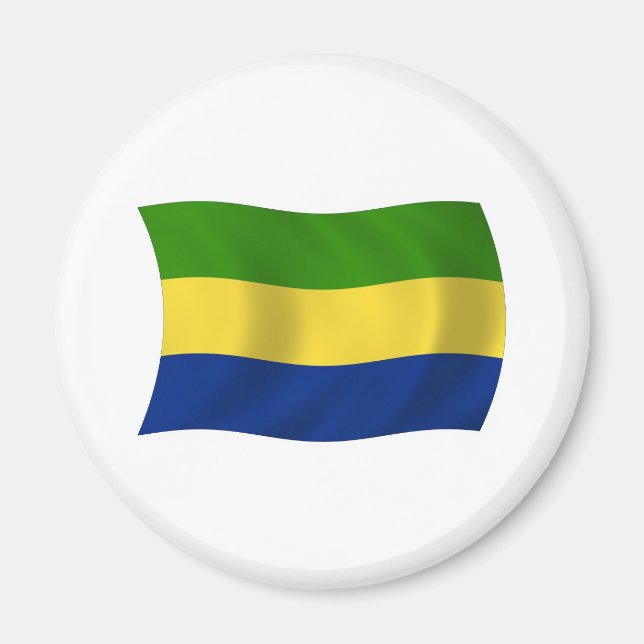 Aimant Drapeau Gabonais (Devant)