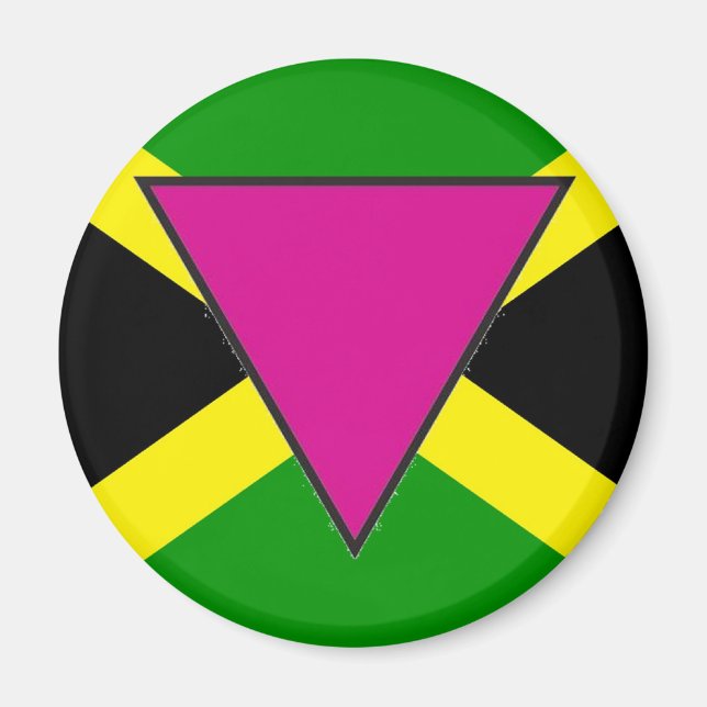 Aimant Drapeau Gay pride jamaïcain (Devant)