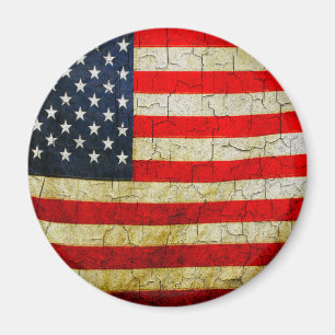 Aimant Drapeau Grunge America