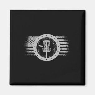 Aimant Drapeau Grunge Sport de Disc Golf Cool Usa - Disc
