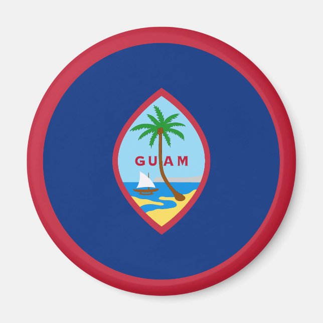 Aimant Drapeau Guam (Devant)