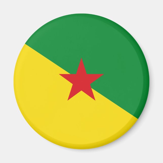 Aimant Drapeau Guyane GF (Devant)