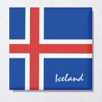Drapeau islandais et fans de vacances/sports islan