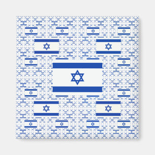 Aimant Drapeau Israël - Étoile de David - en calques
