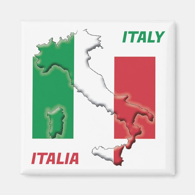 Aimant DRAPEAU ITALIEN D'ITALIE Italie (Devant)