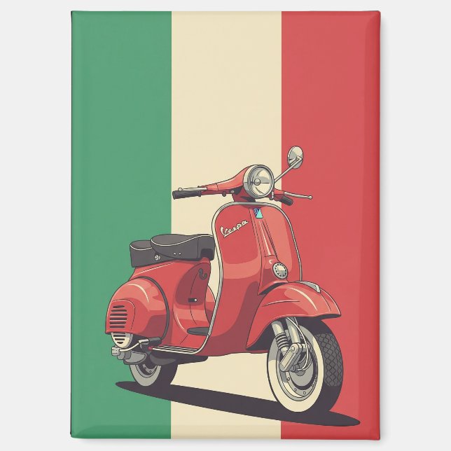 Aimant Drapeau italien Vespa (Recto)