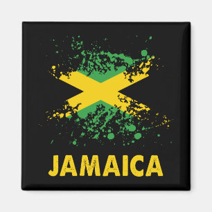 Aimant Drapeau jamaïcain Retro