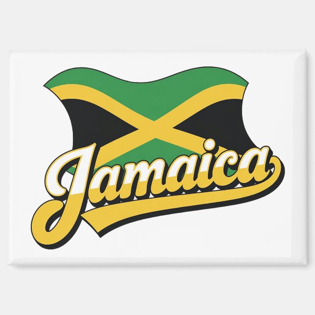 Aimant Drapeau Jamaïque (Recto)