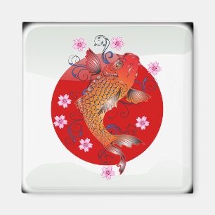 Aimant Drapeau japonais brillant
