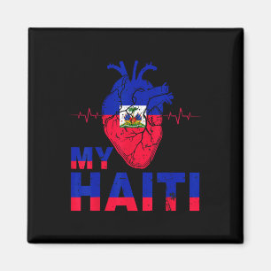 Aimant Drapeau Jour Haïtien Amour Vintage Coeur Haïti Pat