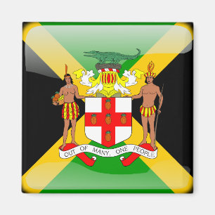 Aimant Drapeau laqué jamaïcain