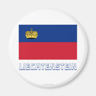 Aimant Drapeau Liechtenstein avec nom