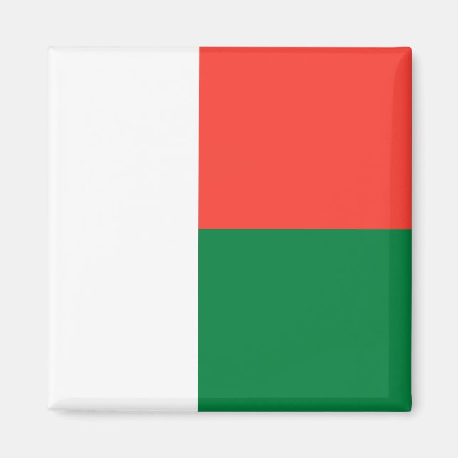 Aimant Drapeau Madagascar (Devant)