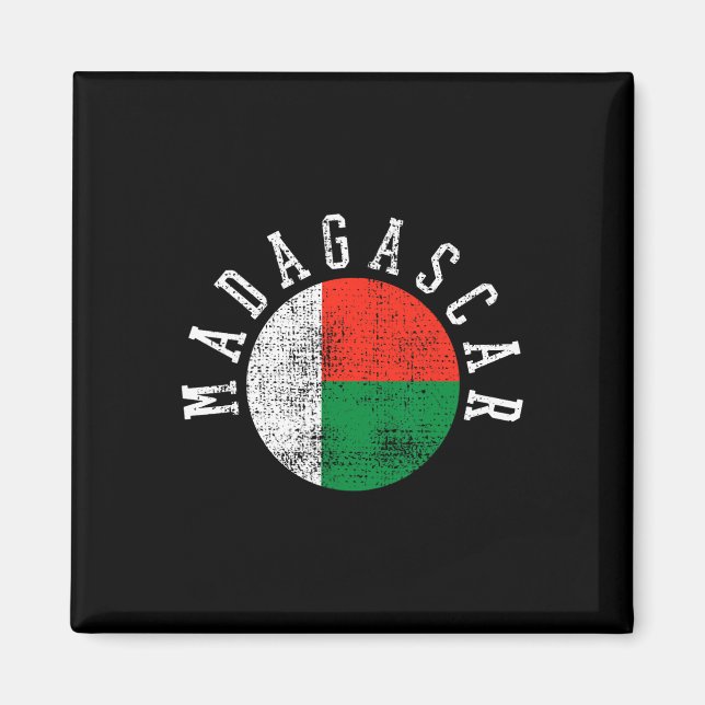 Aimant Drapeau malgache de Madagascar (Devant)