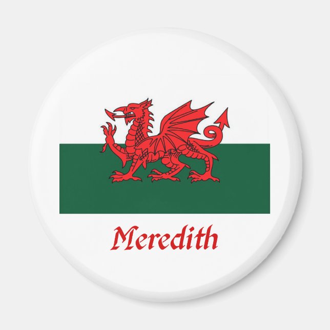 Aimant Drapeau Meredith Welsh (Devant)