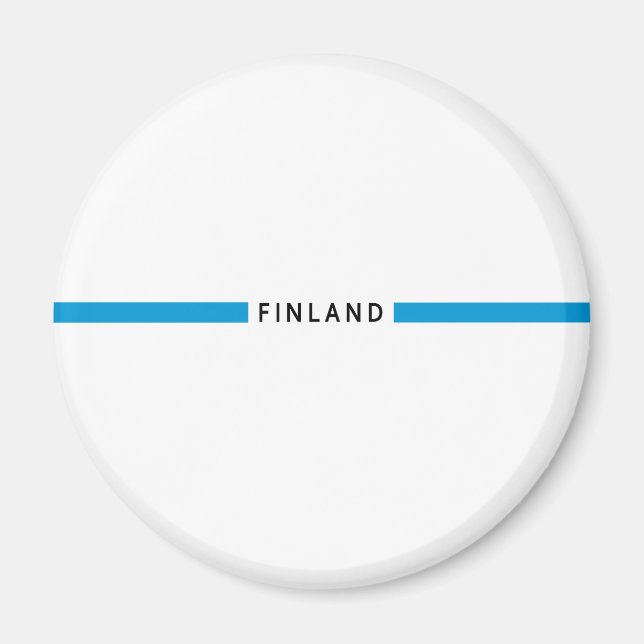 Aimant drapeau minimaliste finlandais (Devant)