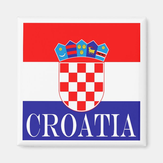 Aimant Drapeau national de Croatie Zastava Hrvatske (Devant)