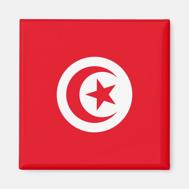 Aimant Drapeau national tunisien (Devant)