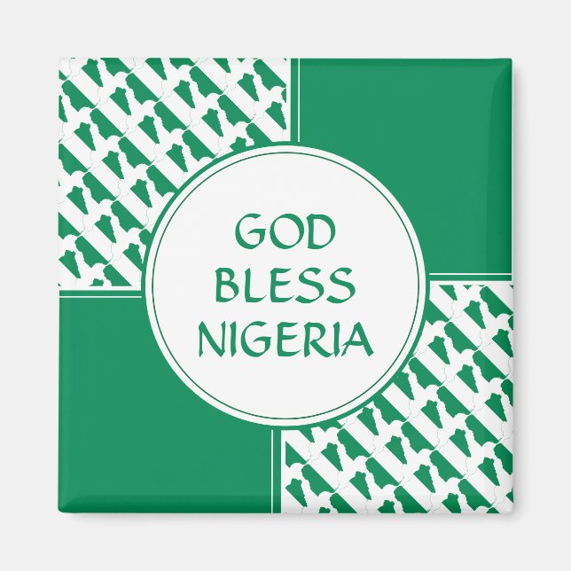 Aimant Drapeau NIGERIA Patriotique Nigérian Naija (Devant)