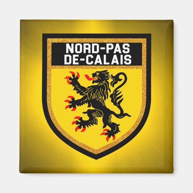 Aimant Drapeau Nord-Pas-de-Calais (Devant)
