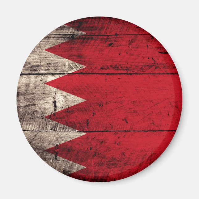 Aimant Drapeau Old Wood Bahrain (Devant)