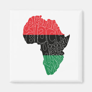 Aimant Drapeau panafricain Noir Histoire Mois Art Design