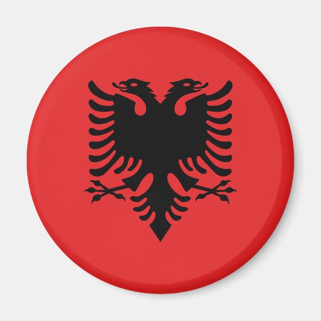 Aimant Drapeau patriotique albanais (Devant)