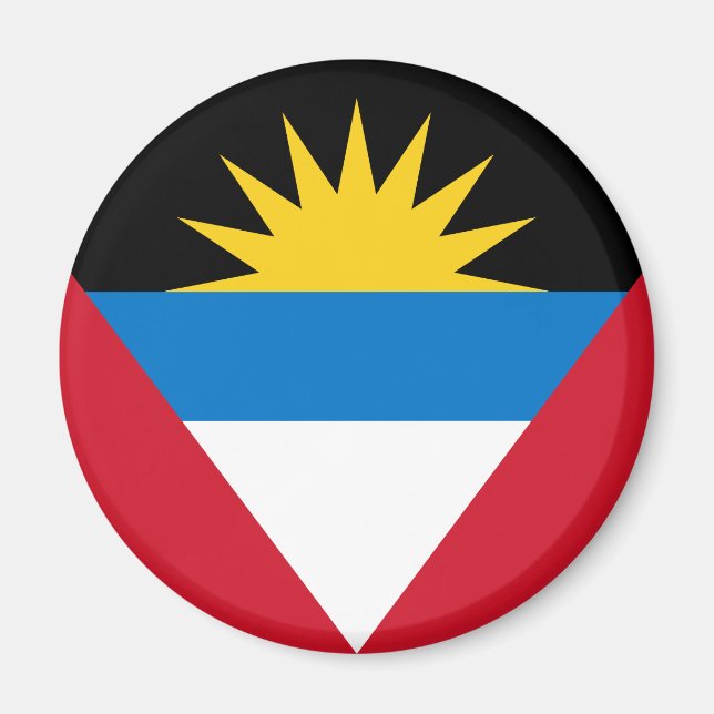 Aimant Drapeau patriotique d'Antigua-et-Barbuda (Devant)