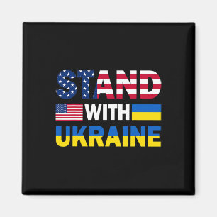 Aimant Drapeau patriotique de fierté de l'Ukraine avec le