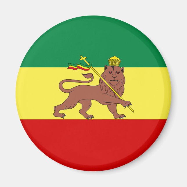 Aimant Drapeau rastafarien (Rastafarianisme) (Rasta) (Devant)