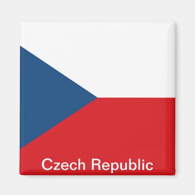 Aimant Drapeau République tchèque (Devant)