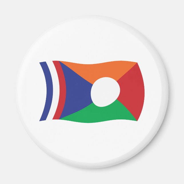 Aimant Drapeau Réunion (Devant)