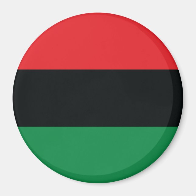 Aimant Drapeau rouge, noir et vert (Devant)