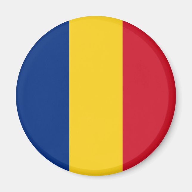 Aimant Drapeau roumain (Roumanie) (Devant)