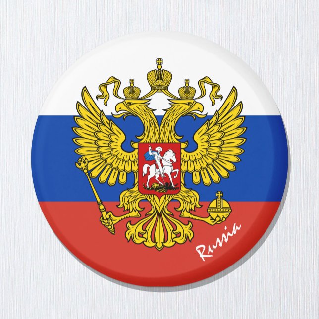Aimant Drapeau russe et vacances Russie /fans sportifs Ma (Créateur téléchargé)
